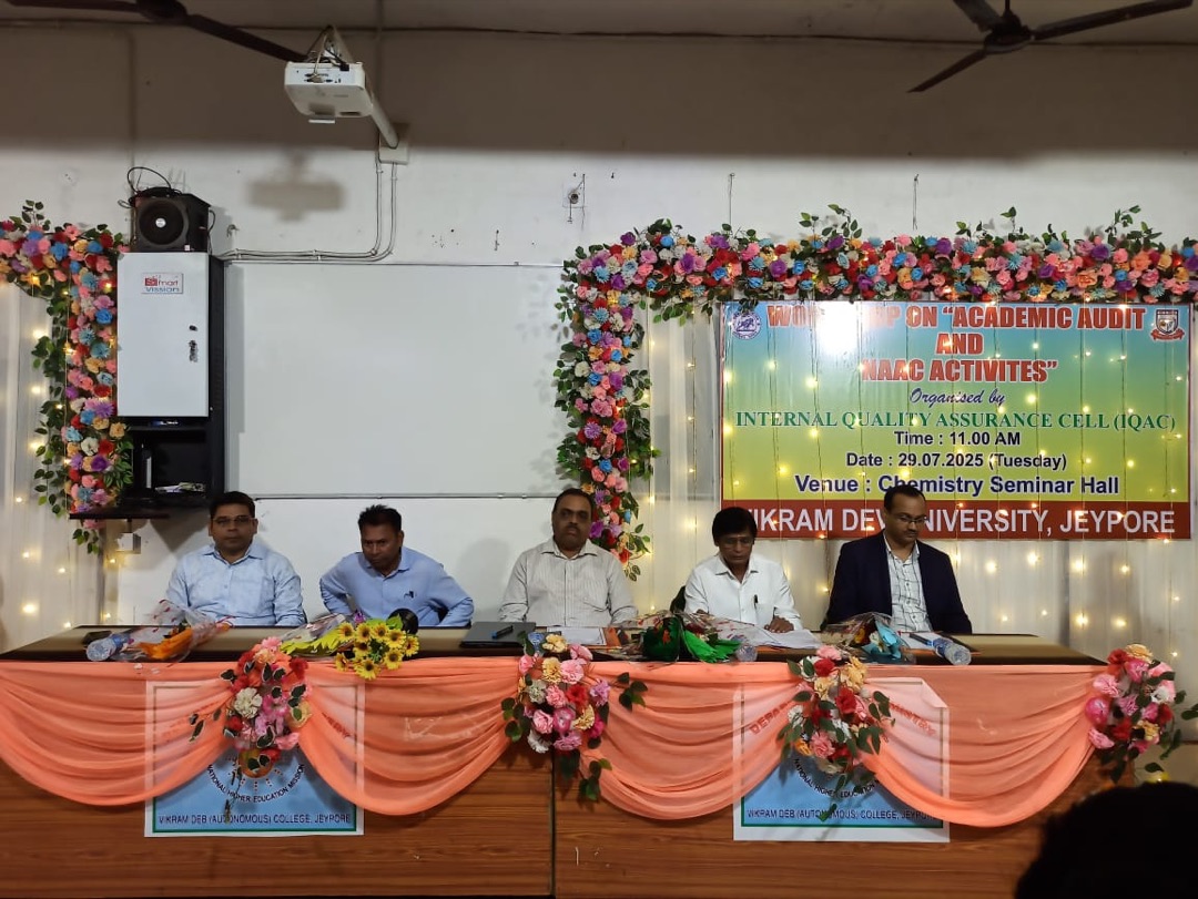 Workshop on Academic Audit and NAAC Activities organized by the Internal Quality Assurance Cell (IQAC) of VDU