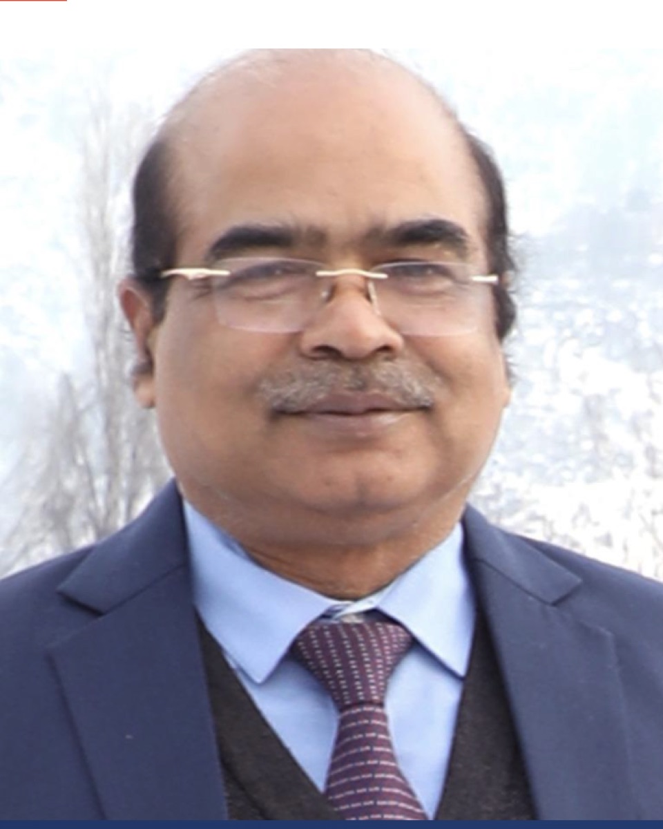Official portrait of Prof. Hrushikesh Senapaty, Vice-Chancellor of Vikram Dev University.